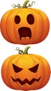 Illustration pumpkin Halloween white background